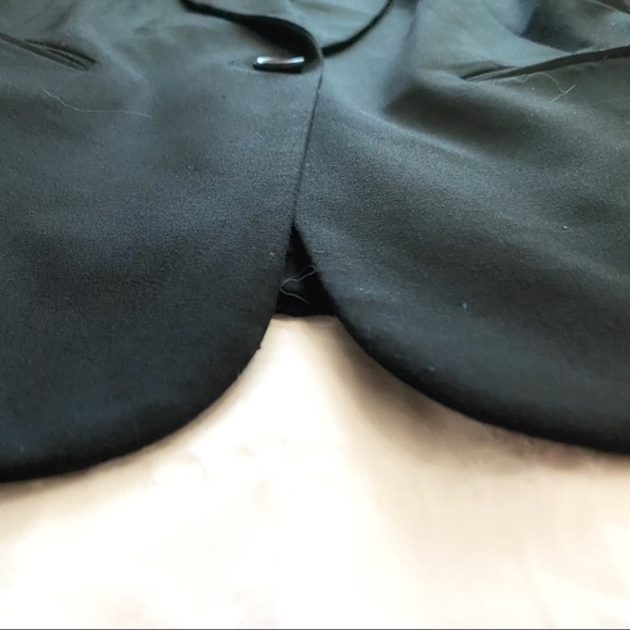 Halogen BLACK NOTCHED LAPEL SINGLE BUTTON BLAZER JACKET - 6 - Picture 12 of 12